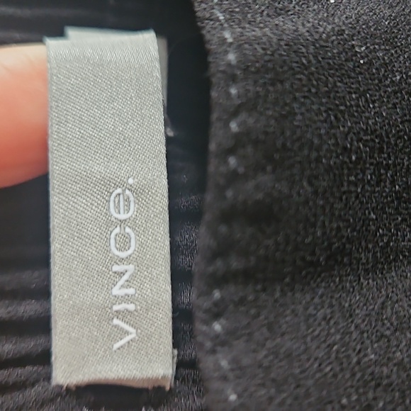 Vince Size S Pull On Black Pants With Stripe On Size - Picture 4 of 7